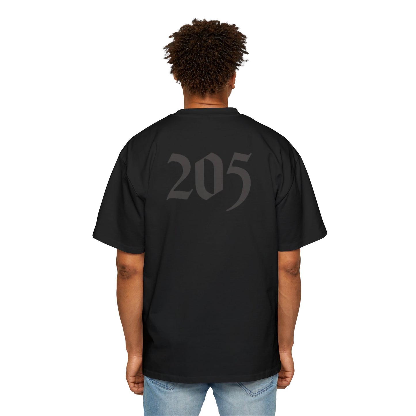 Druid City Oversized Tee White on White/Black on Black