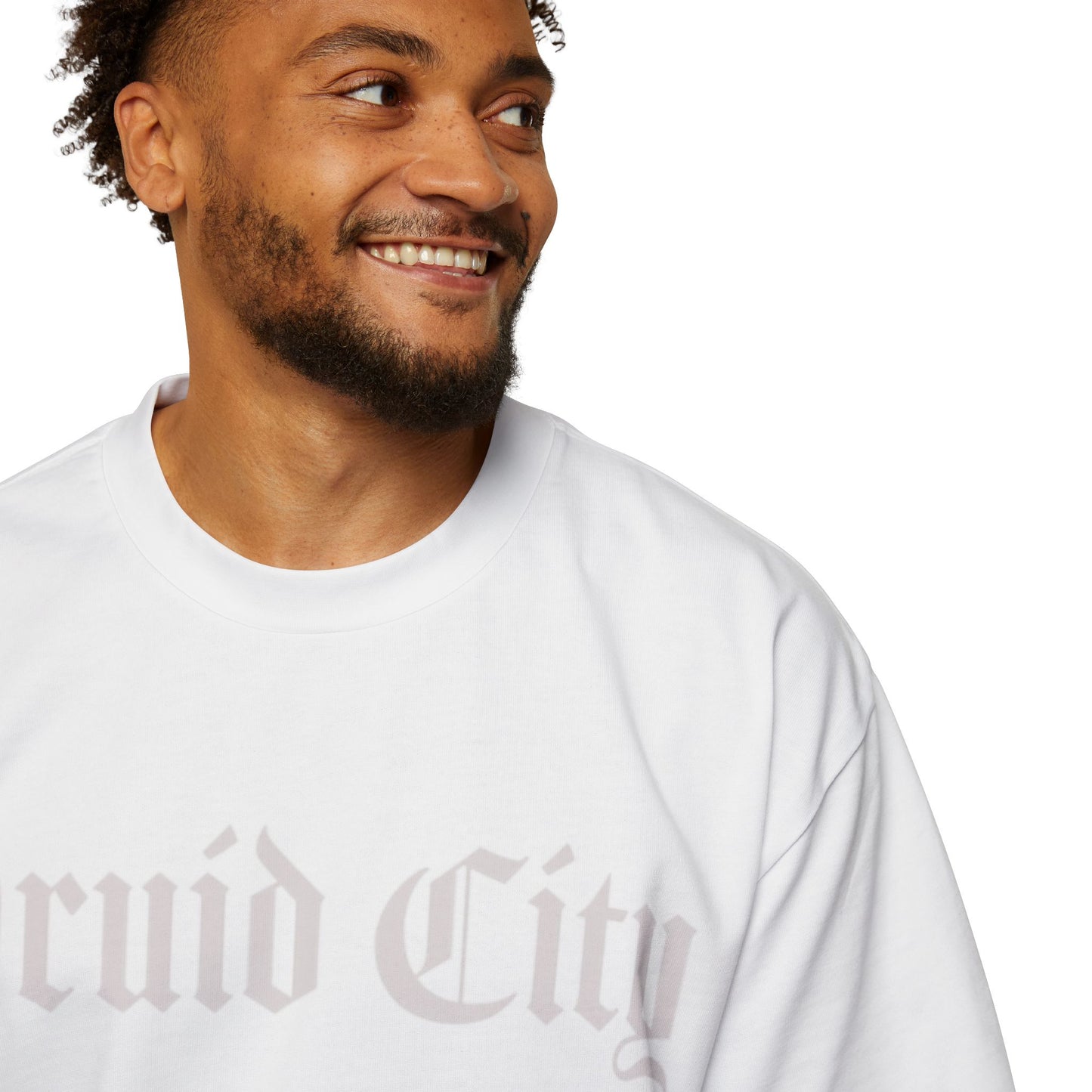 Druid City Oversized Tee White on White/Black on Black